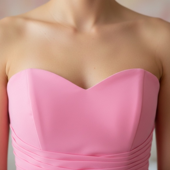 Bridesmaid or Prom Dress Pink Handmade in Vietnam size Medium - Picture 5 of 12